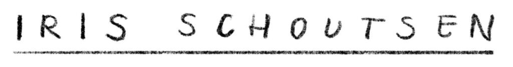 logo, tekst, iris schoutsen